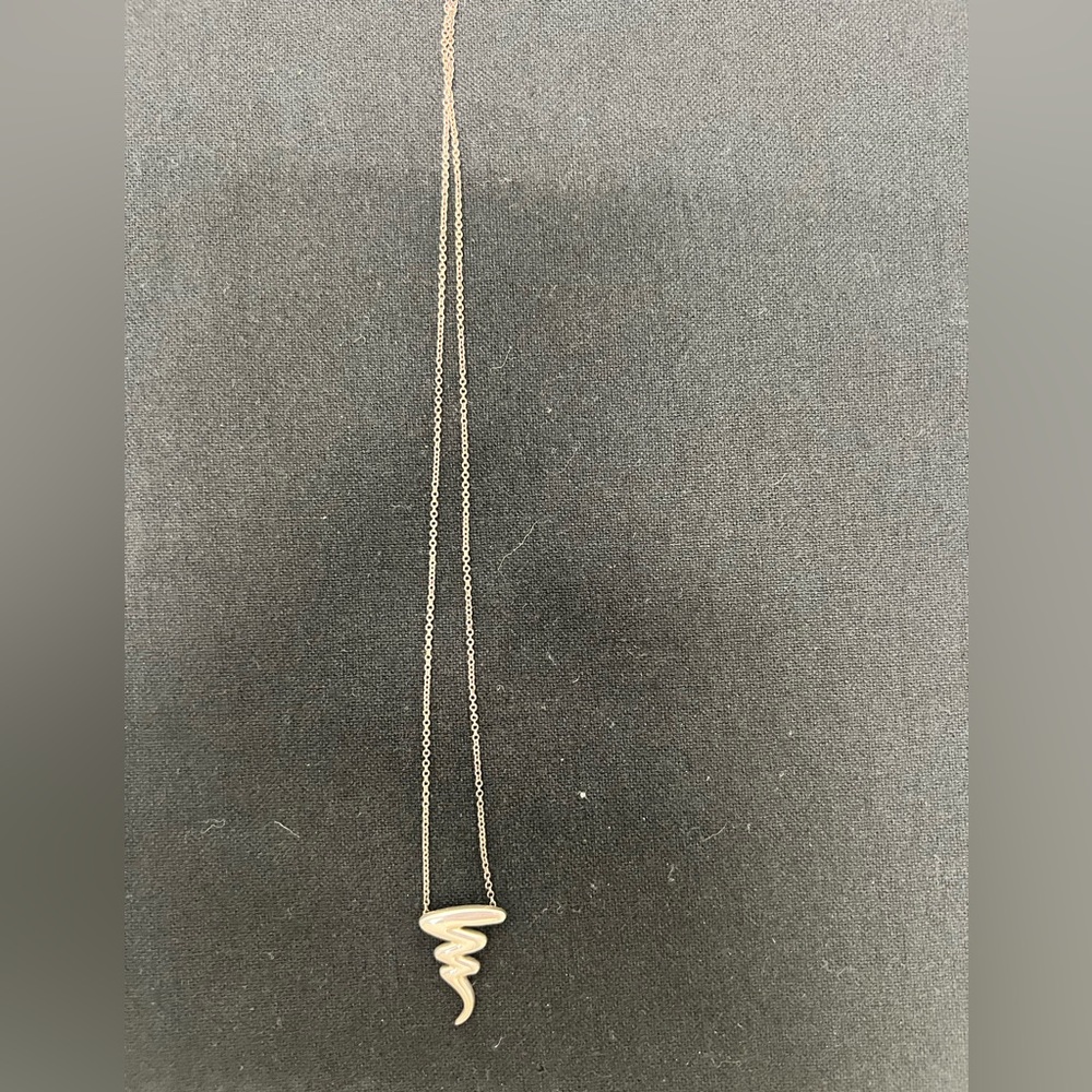 Tiffany and Co. Scribble Zig Zag necklace, Sterling Silver